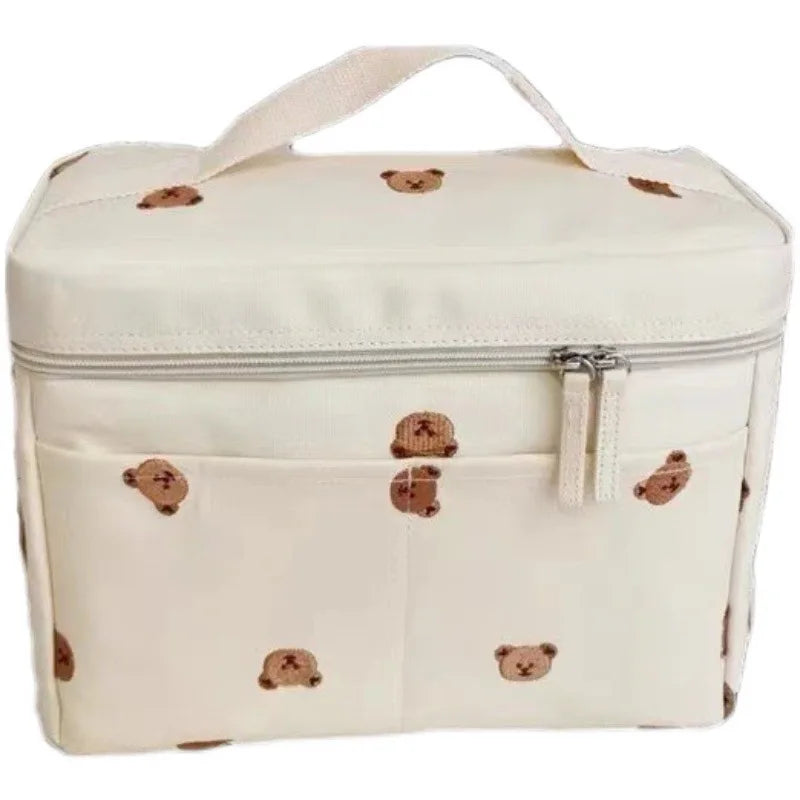 Baby stroller hanging bag multi-functional waterproof mother and baby bag stroller storage mommy outing bag portable milk sto...