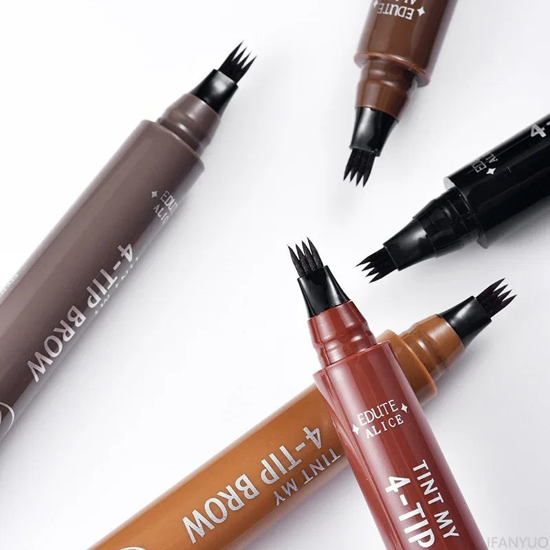 Microblading Eyebrow Pen Waterproof Fork Tip Eyebrow Tattoo Pencil Long Lasting Professional Fine Sketch Liquid Eye Brow Pencil