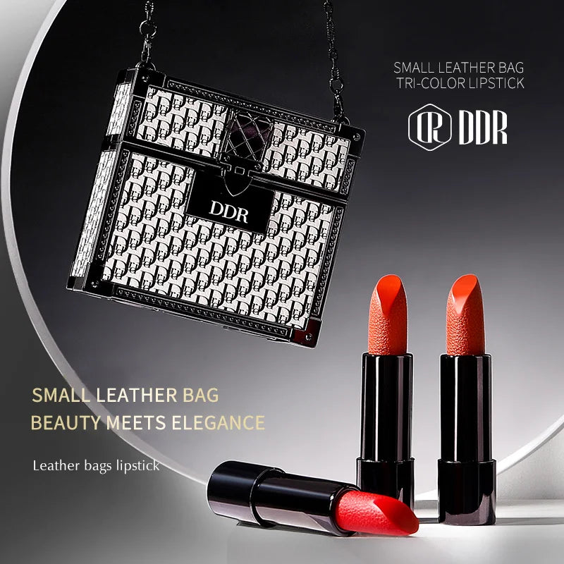 DDR Matte Shine Galaxy  Lipstick Makeup Set Korean Fashion Chain Bag Sculpted Engraved  Lip Glaze 3 Pack Maquillaje for women