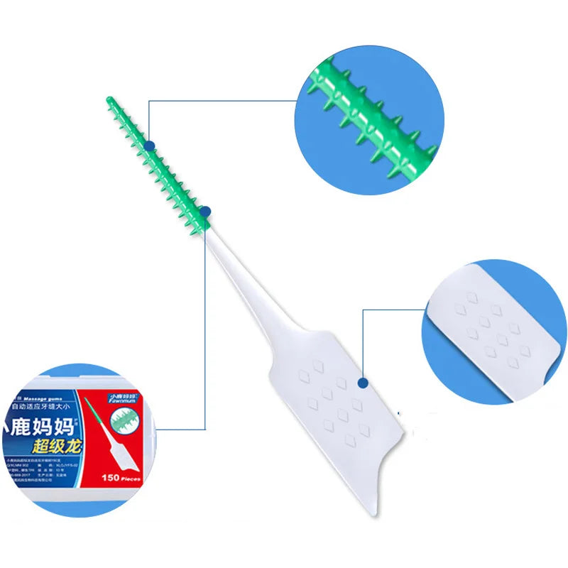 Interdental Brushes Silicone Toothpicks Teeth Floss Oral Hygiene Teeth Cleaning Soft Bristle Clean Between Teeth Toothbrush