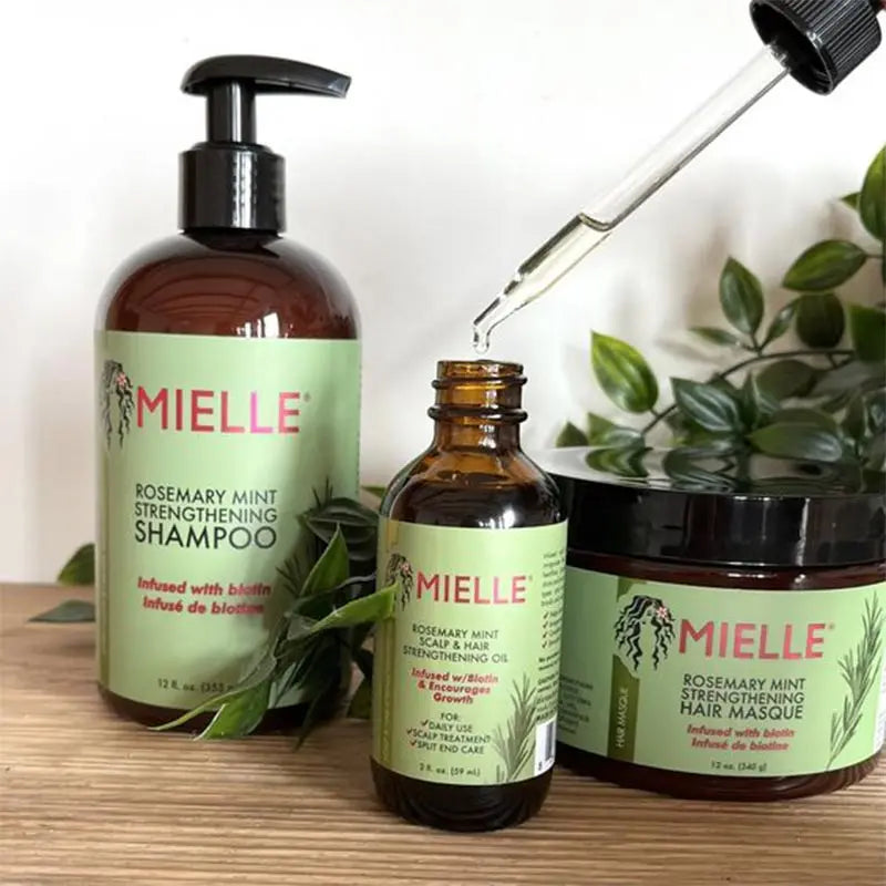 355ML Mielle Organics Rosemary Mint Enhanced Hair Mask Essential Oil Strong Conditioner Moisturizing Repair Hair Care Shampoo