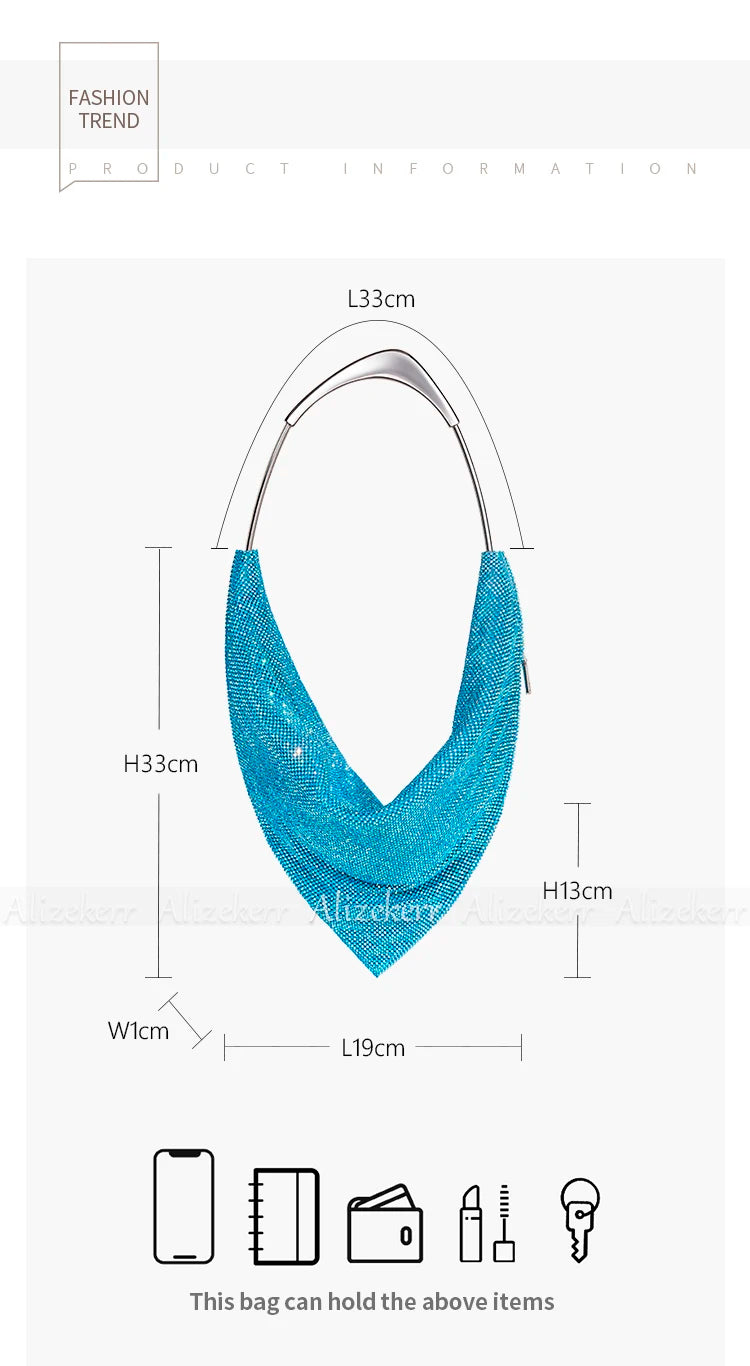 Metal Handle Rhinestones Evening Bags Ladies Luxury Designer Handmade Gorgeous Diamond Clutch Purses And Handbags Wedding Party