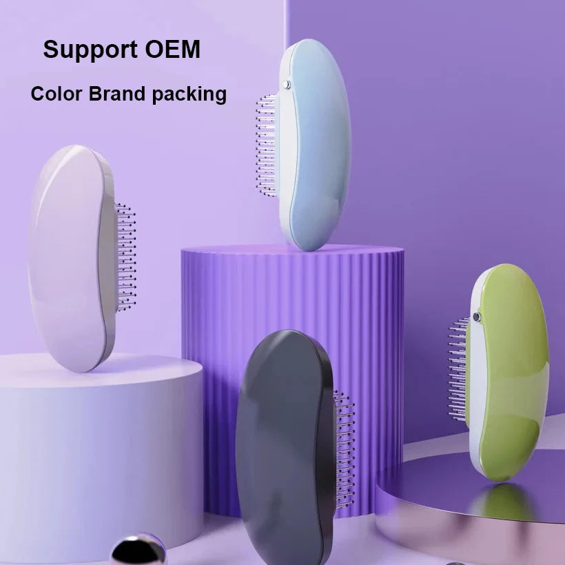 2023 Anti-static Ionic Hair Brush Negative Scalp Massager Protable Vibration Comb Smoomthing Comb Electric Hair Ionic Brush