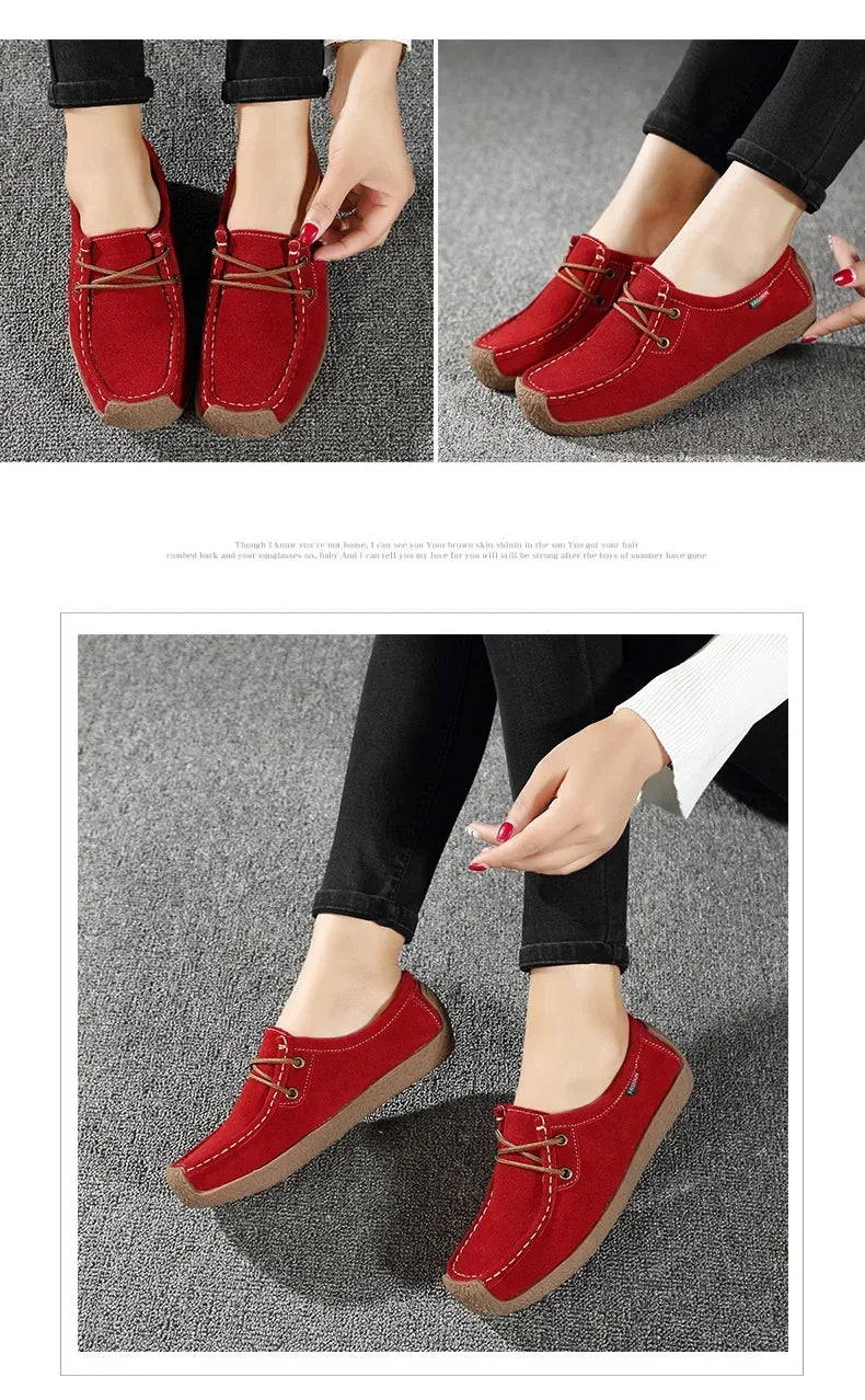 Women Flats Fashion Casual Sneakers  Autumn New Comfortable Female Casual Walking Footwear Fashion Large Size Loafers Shoes