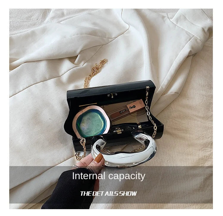 Women's Handbag Bags For Women 2025 Party Clutches Fashion Cylinder Mini Evening Purse Crossbody Shoulder Bag Gold Box Clutch