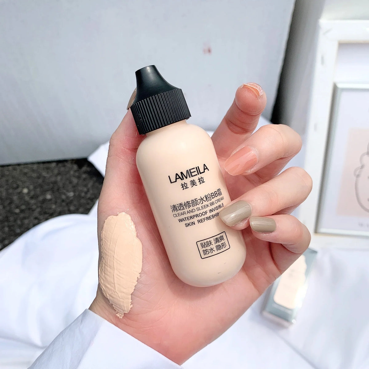 1PCS Matte Liquid Foundation Waterproof Makeup Cream Cover Dark Circle Corrector Concealer Whitening Face Foundation Cosmetics