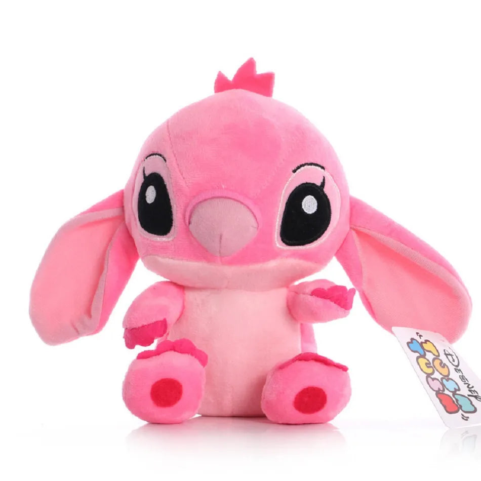 Disney Cartoon Blue Pink Stitch Plush Figure Anime Toy Lilo and Stitch 20cmStitch Plush Sewing Toy Kids School Bag Birthday Gift