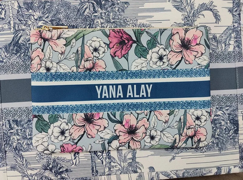 Spring Summer WOMAN BAG Fashion Designer Party Clutch Personalized Custom Print Name Letter Beach Bag Travel Cosmetic Bag