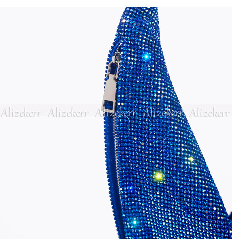 Metal Handle Rhinestones Evening Bags Ladies Luxury Designer Handmade Gorgeous Diamond Clutch Purses And Handbags Wedding Party