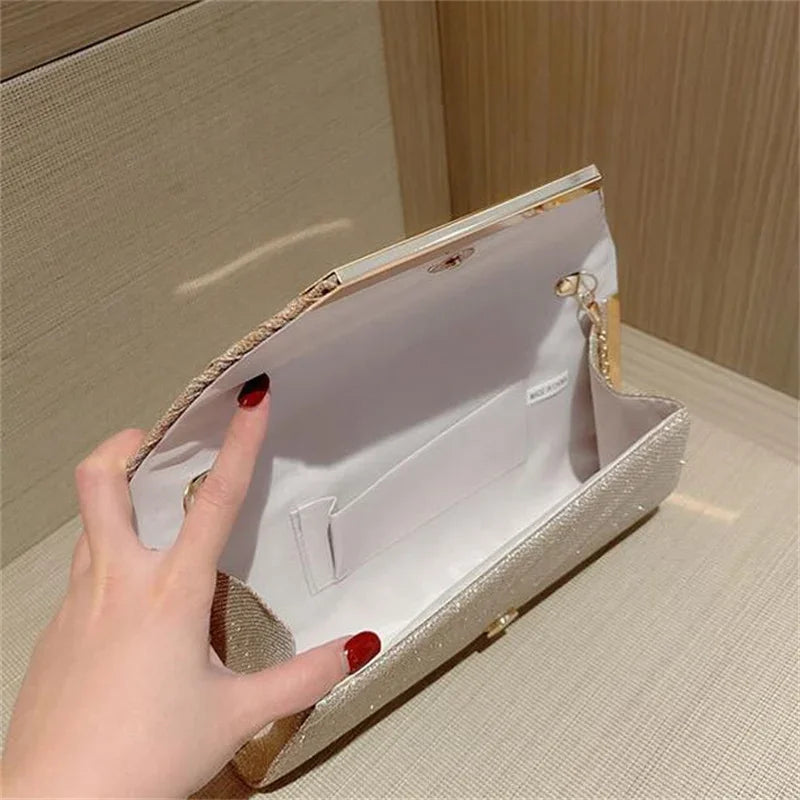 Popular Women Exquisite Evening Bag Party Banquet Glitter Purse Lady Elegant Wedding Clutches Handbag Female
