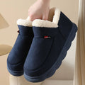 Bebealy New Fur Man Slippers For Women Winter Fluffy Plush Home Cotton Slippers Female Indoor Outdoor Fuzzy Cozy Cotton Shoes