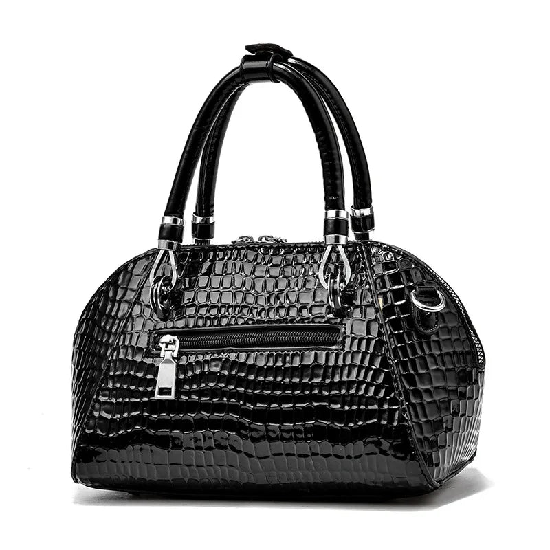 European / American Style Fashion Handbag Yellow Crocodile Pattern Women Tote Bag Ladies Small Shell Messenger Shoulder Bags sac
