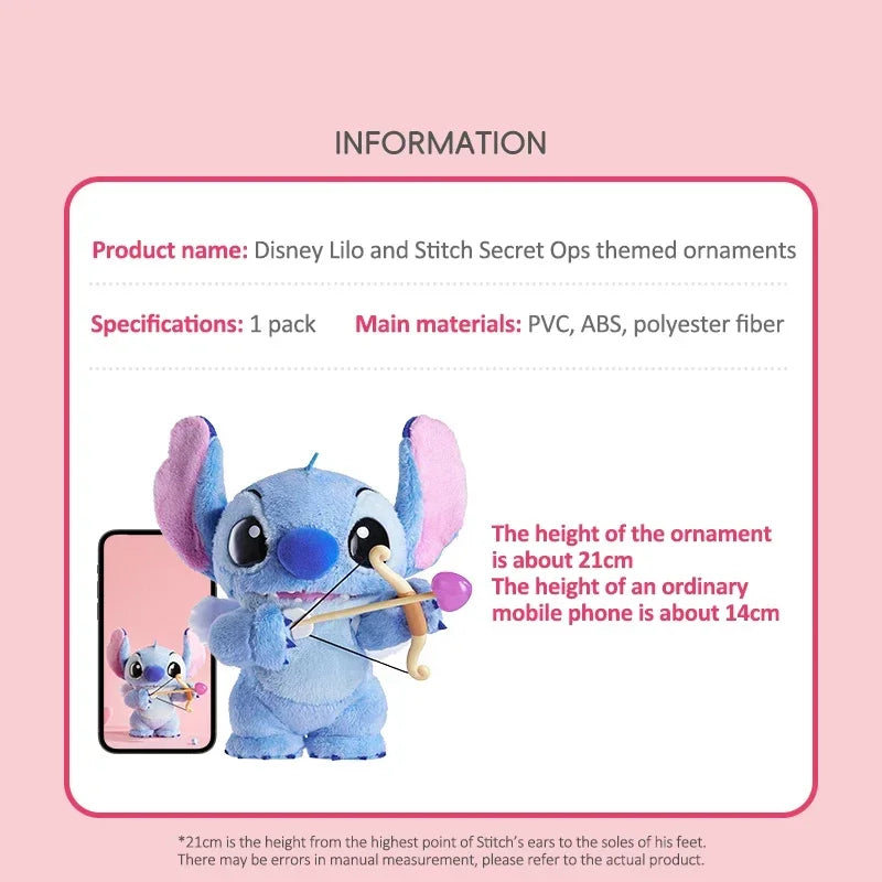 MINISO Disney Lilo and Stitch Series Secret Ops Theme Desktop Ornaments Decoration Animation Peripheral Birthday Gift Toy