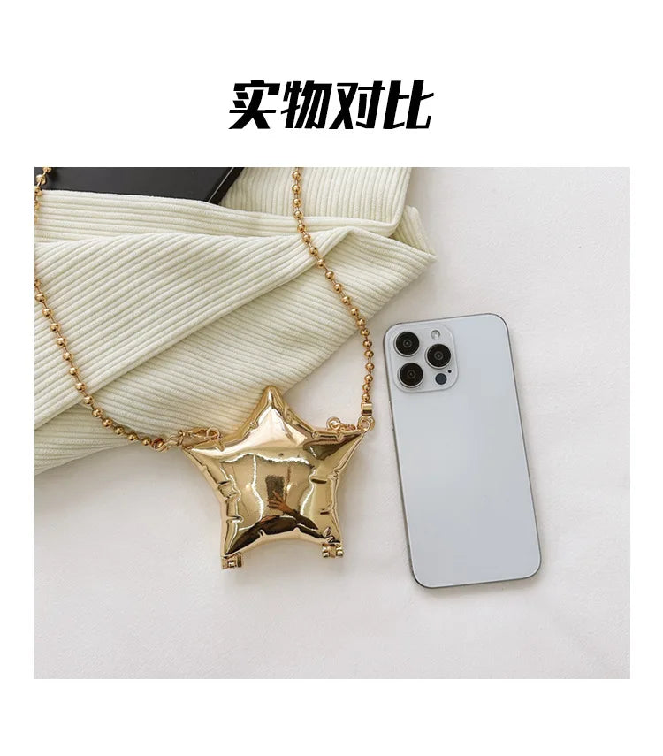Fashion Metal Mouth Red Bag for Women High Quality Gold Shoulder Bags Designer Hollow Out Crossbody Bag Cute Dinner Bag Handbags