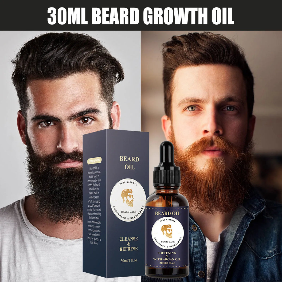 New Beard Oil for Men Conditioner Provide Nourishment Enhance Natural Shine Softens Strengthens Beards Mustaches