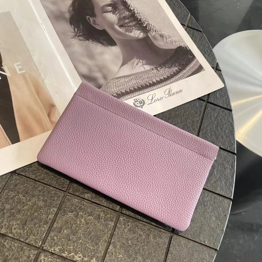 Leather Ladies Clip Clutch