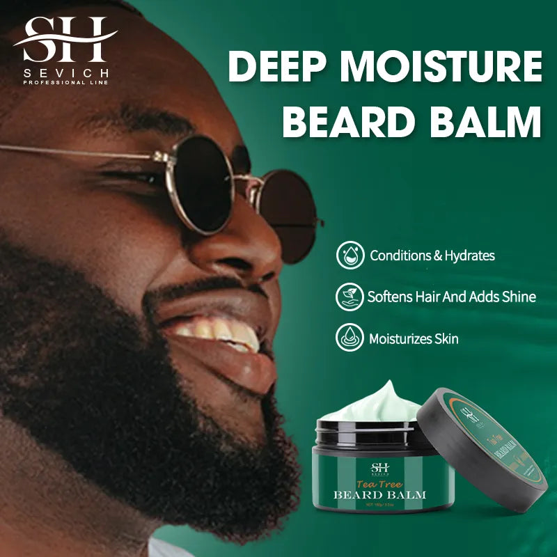 50g Tea tree beard cream for men prevents dryness and itching and Beard Fallout with Residue-Free Moisturizing Formula Sevich