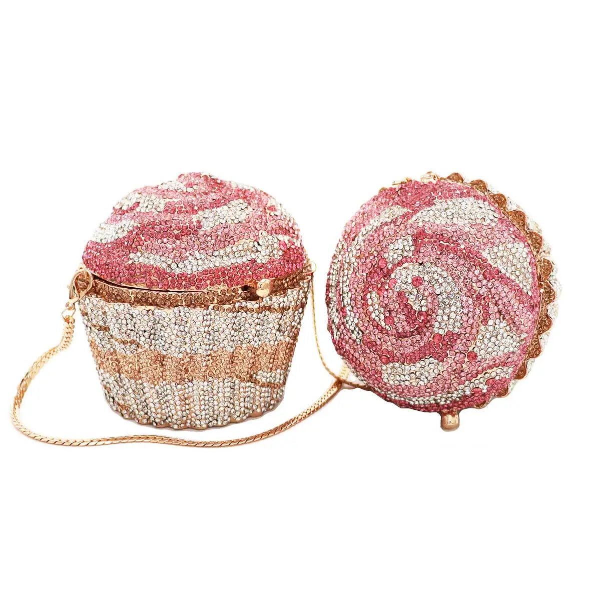 Designer Brand Luxury Crystal Evening Bag Fashion Cupcake Diamond Clutch Soiree Purse Women Wedding Bride Cake Handbags  SC515