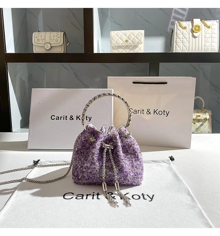 Luxury Designer Colorful Stones Evening Clutch Bag Wedding