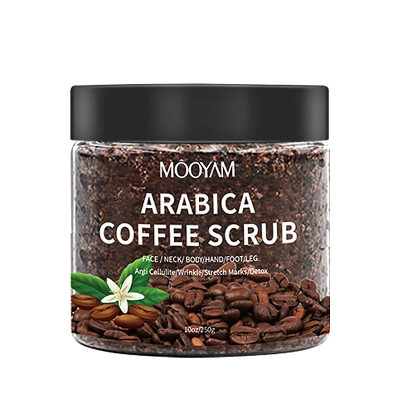 Arabica Coffee Body Scrub - Moisturizing and Exfoliating Body, Face, Hand, Foot Scrub - Fights Stretch Marks, Fine Lines