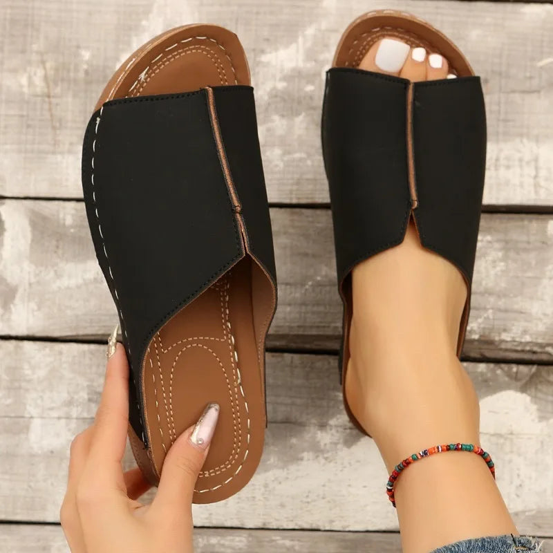New Women's Sandals Premium Orthopedic Bunion Corrector Flats Casual Soft Sole Beach Wedge Vulcanized Shoes Zapatillas De Mujer