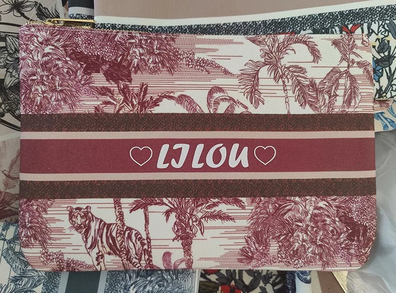 Spring Summer WOMAN BAG Fashion Designer Party Clutch Personalized Custom Print Name Letter Beach Bag Travel Cosmetic Bag