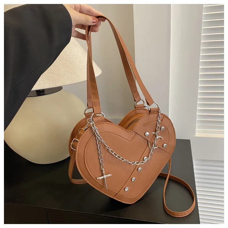 Korean Cute Niche Design Foreign Gas Crossbody Bag Handbag Winter New Trend Love Shoulder Bag One Shoulder Diagonal Shoulder Bag