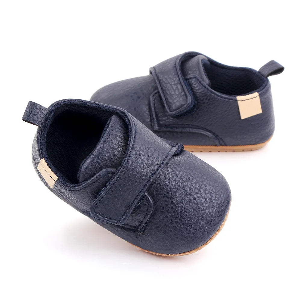 Newborn Baby Shoes Baby Boy Girl Shoes Classic Leather Rubber Sole Anti-slip Toddler First Walkers Infant Girl Shoes Moccasins