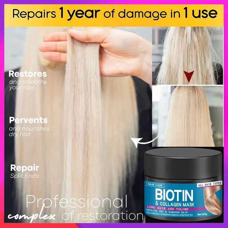 5 Seconds Hair Mask Magic Keratin Fast Repairs Damaged Frizzy Biotin Collagen Moisturizing Smoothing Soft Conditioner Hair Care