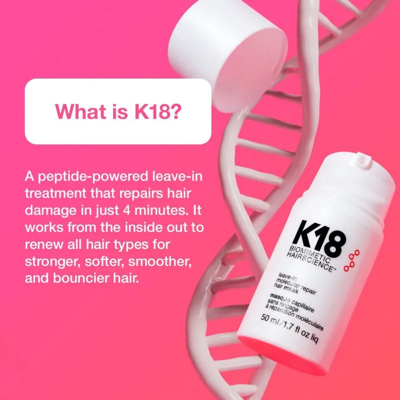 50ml K18 Repair Hair Mask Leave-In Molecules Damage Restore Soft Dry Frizzy Hair Deep Repair Keratin Scalp Care Hair Conditioner