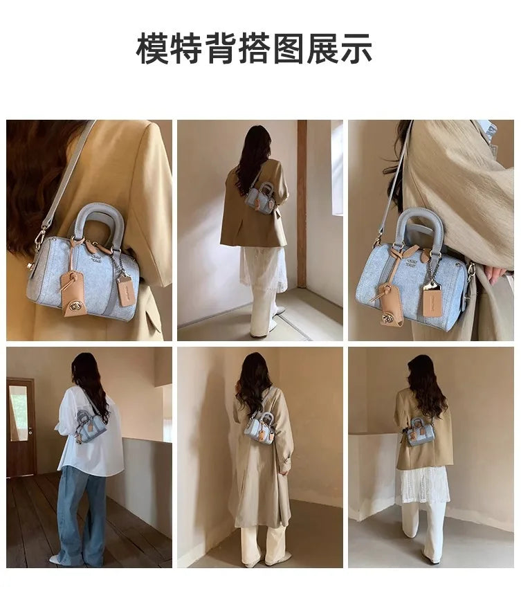 Women's Bags Handheld Bags Fashion Shoulder Bags New Canvas Denim Bag Girl Trend Leisure Versatile Square Bags Crossbody Bags