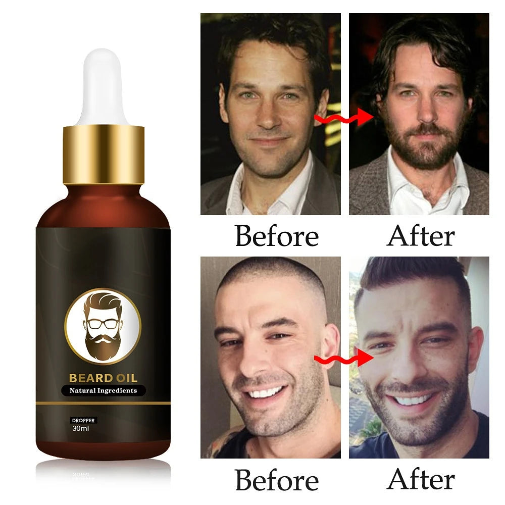 Haircube Men Fast Beard Growth Oil Natural Beard Growth Enhancer Thicker Oil Nourishing Leave-in Conditioner Beard Care Product