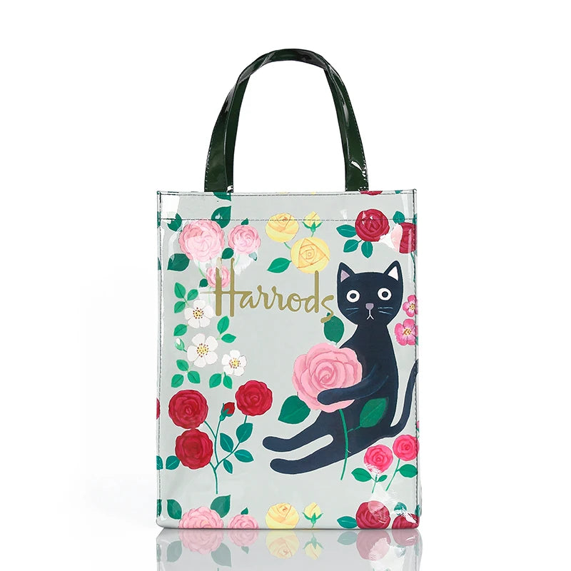 Green Striped PVC Women's Tote