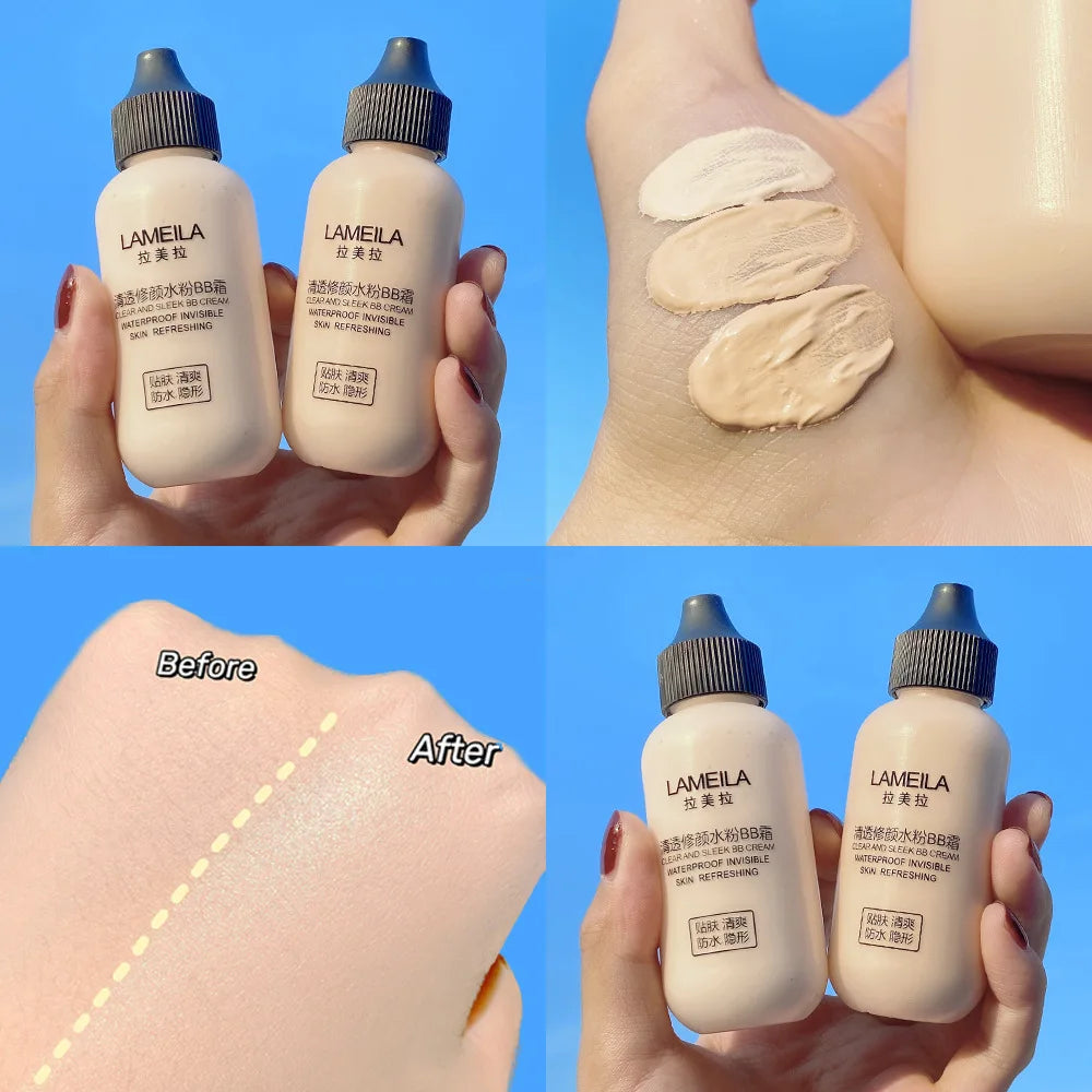 1PCS Matte Liquid Foundation Waterproof Makeup Cream Cover Dark Circle Corrector Concealer Whitening Face Foundation Cosmetics