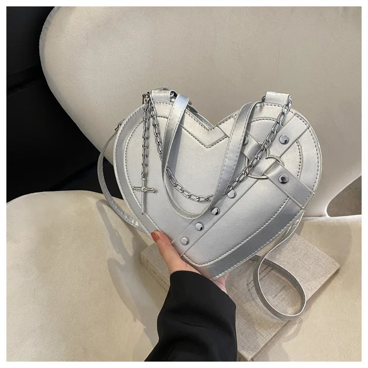 Korean Cute Niche Design Foreign Gas Crossbody Bag Handbag Winter New Trend Love Shoulder Bag One Shoulder Diagonal Shoulder Bag