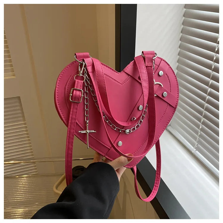 Korean Cute Niche Design Foreign Gas Crossbody Bag Handbag Winter New Trend Love Shoulder Bag One Shoulder Diagonal Shoulder Bag