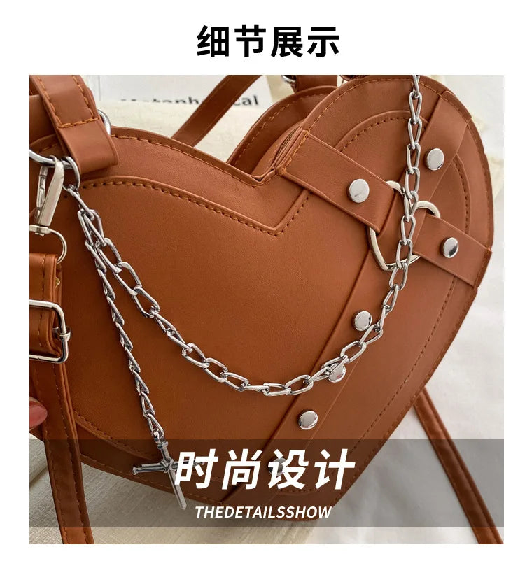 Korean Cute Niche Design Foreign Gas Crossbody Bag Handbag Winter New Trend Love Shoulder Bag One Shoulder Diagonal Shoulder Bag