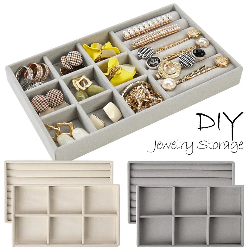 Velvet Jewelry Organizer Storage, Bracelet, Earring, Rings