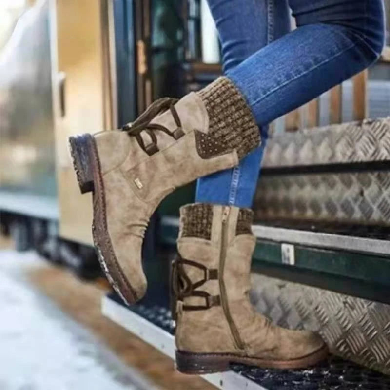 Thick Sole Wedge Heel Snow Boots 2022 New Black Fashion Warm Women's Boots Classic Winter Women's Boots Black Boots