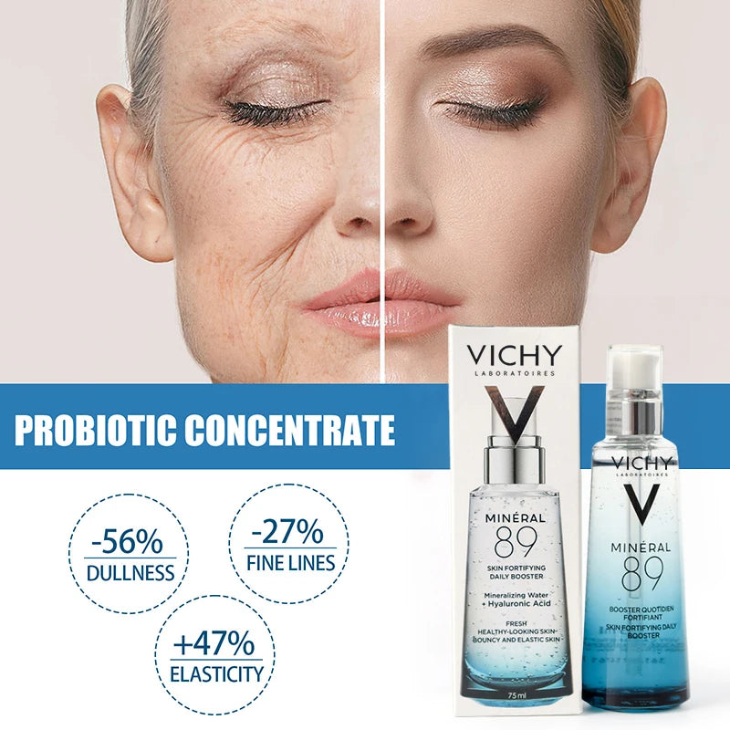 Vichy Mineral 89 Hyaluronic Acid Facial Essence Moisturizing Serum Suitable for Sensitive and Dry Skin New