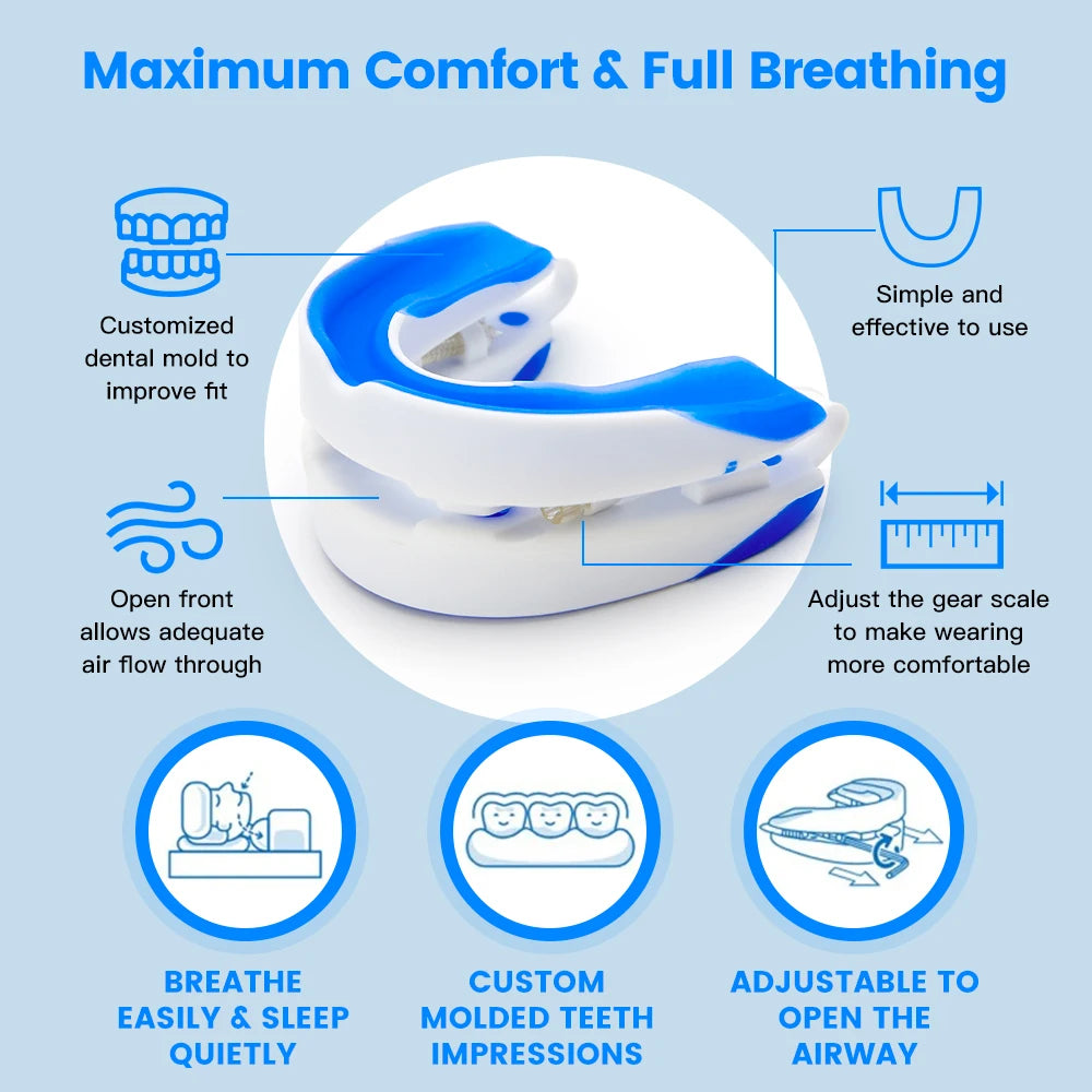 Adjustable Anti Snoring Mouth Guard Anti-Snoring Mouthpiece Sleeping Devices Bruxism Snoring Stopper Improve Sleep Mouthpiece