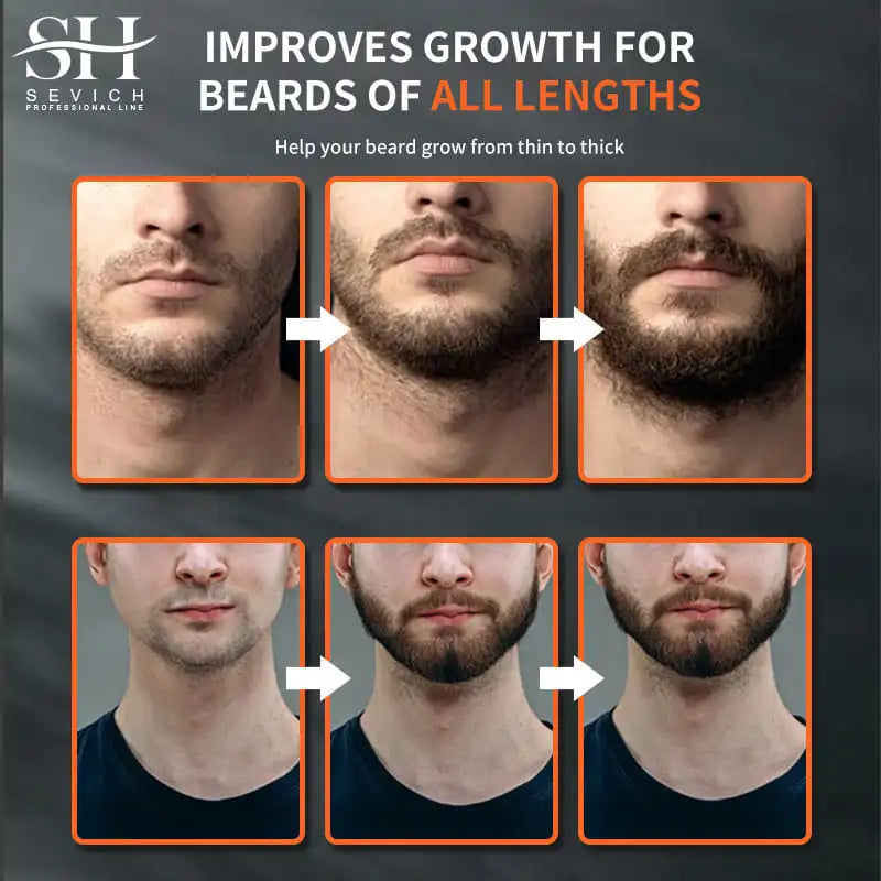 Natural Chebe Men Beard Growth Oil Fast Effective Beard Growth Essential Hair Loss Treatment Product Sevich Beard Care Serum