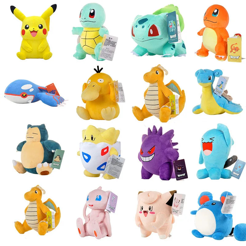 Original Pokemon Stuffed Plush Toys Pikachu Charizard Bulbasaur Jenny Turtle Anime Doll Kids Birthday Christmas Gift