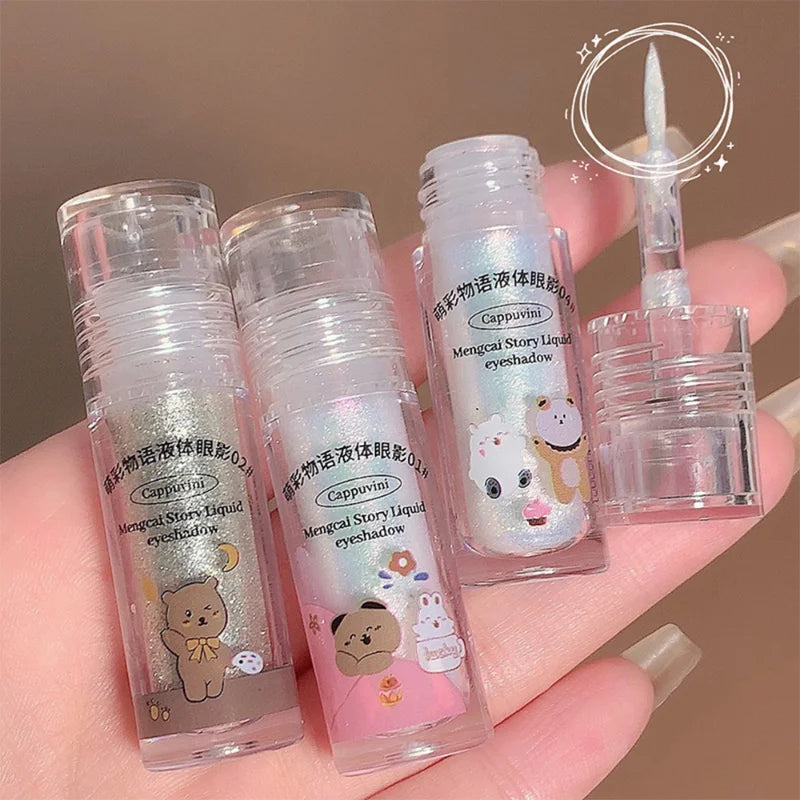 Pearlescent Monochrome Liquid Eyeshadow Waterproof Sequins Diamond Glitter Brighten Lying Silkworm Eyeshadow Makeup Cosmetics