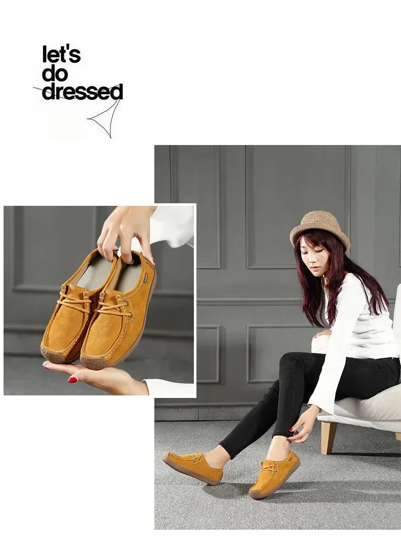 Women Flats Fashion Casual Sneakers  Autumn New Comfortable Female Casual Walking Footwear Fashion Large Size Loafers Shoes