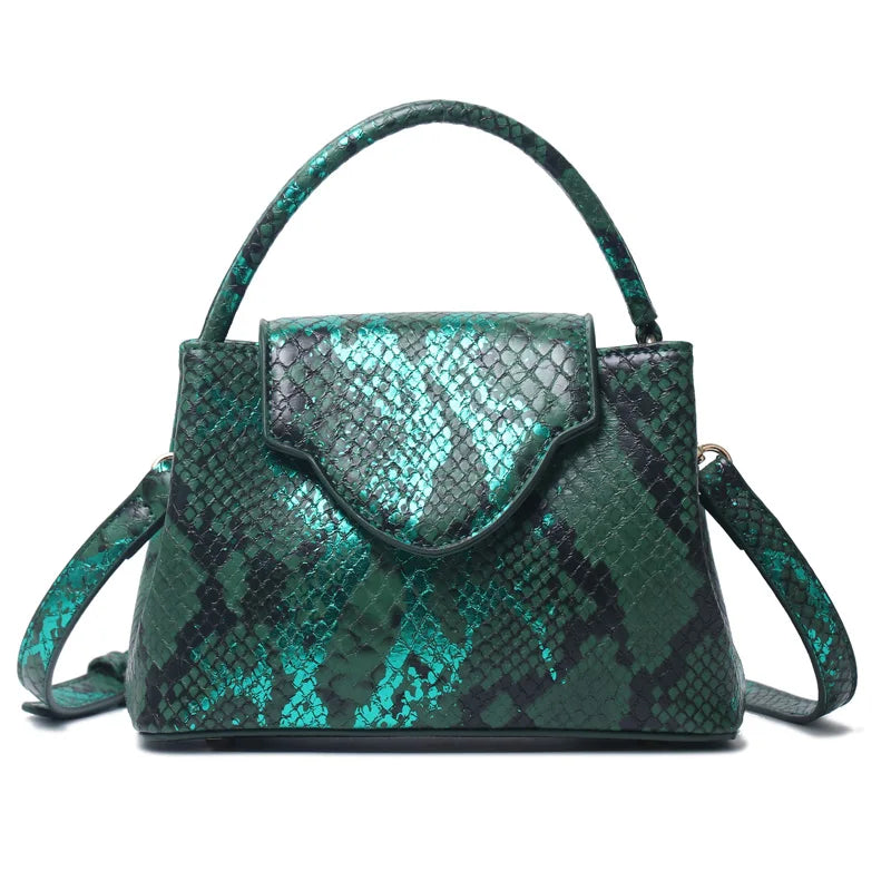 2023 Fashion New Snake Handbag Luxury Brand Design Women Loved Shoulder Tote Bag Ostrich Leather Pouch
