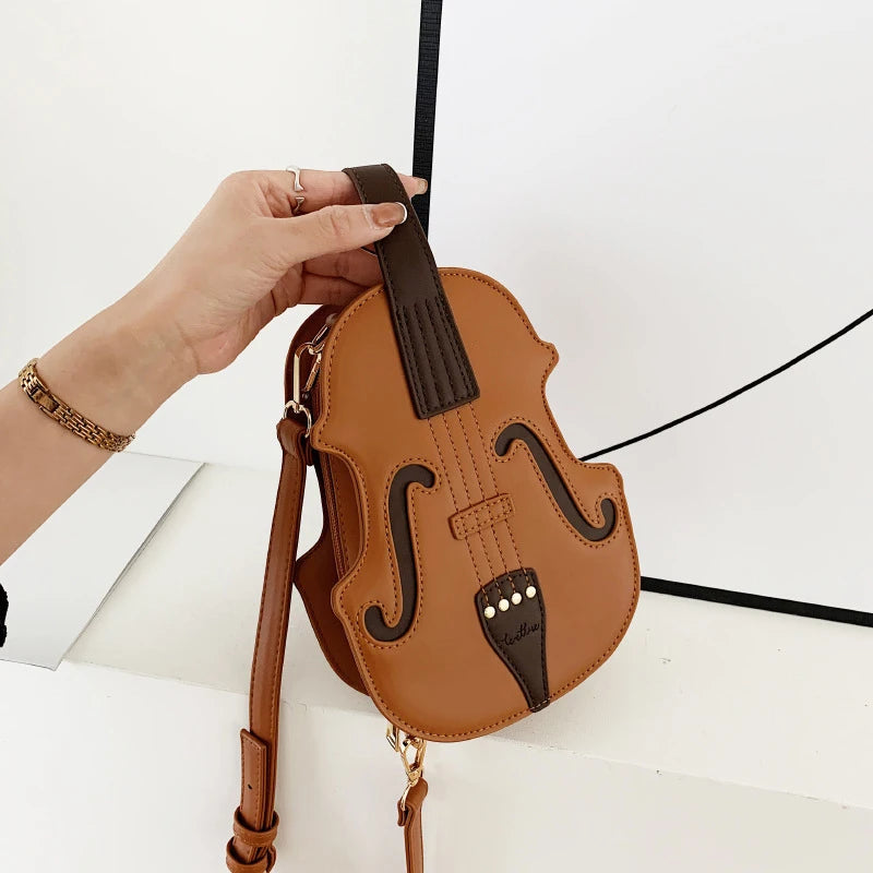 New Spring/Summer Versatile Fashion Women's Handheld Backpack Hot Selling Network Red Shoulder Crossbody Violin Bag