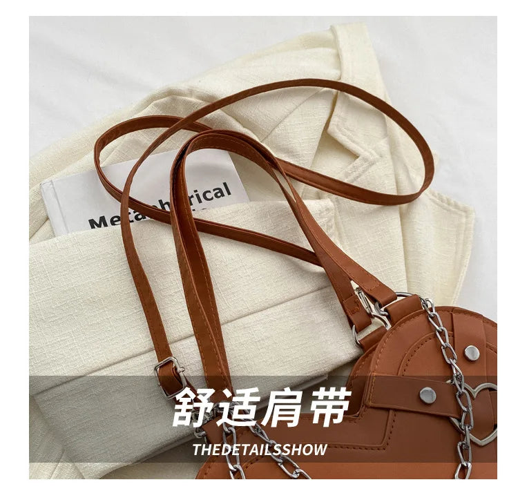 Korean Cute Niche Design Foreign Gas Crossbody Bag Handbag Winter New Trend Love Shoulder Bag One Shoulder Diagonal Shoulder Bag