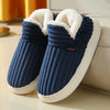 Bebealy New Fur Man Slippers For Women Winter Fluffy Plush Home Cotton Slippers Female Indoor Outdoor Fuzzy Cozy Cotton Shoes