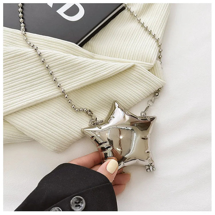 Fashion Metal Mouth Red Bag for Women High Quality Gold Shoulder Bags Designer Hollow Out Crossbody Bag Cute Dinner Bag Handbags
